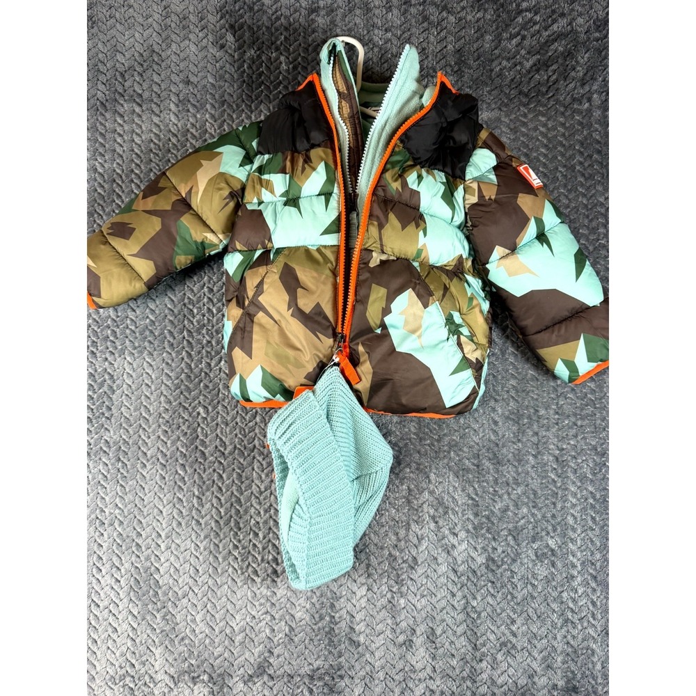 Snozu 3-in-1 Jacket with Beanie Hat Toddler Boys 2T‎ Multi Camouflage Softshell